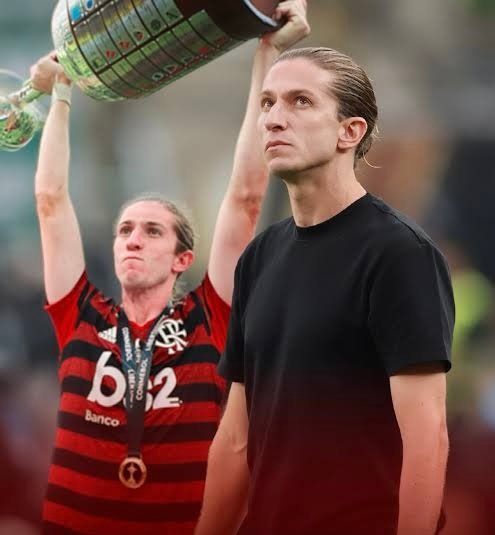 Filipe Luís comemorando título da Libertadores